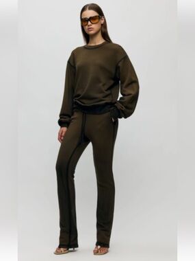 Cotton Citizen Brooklyn Trouser Brown Distressed Washed High Rise Skinny Fit
